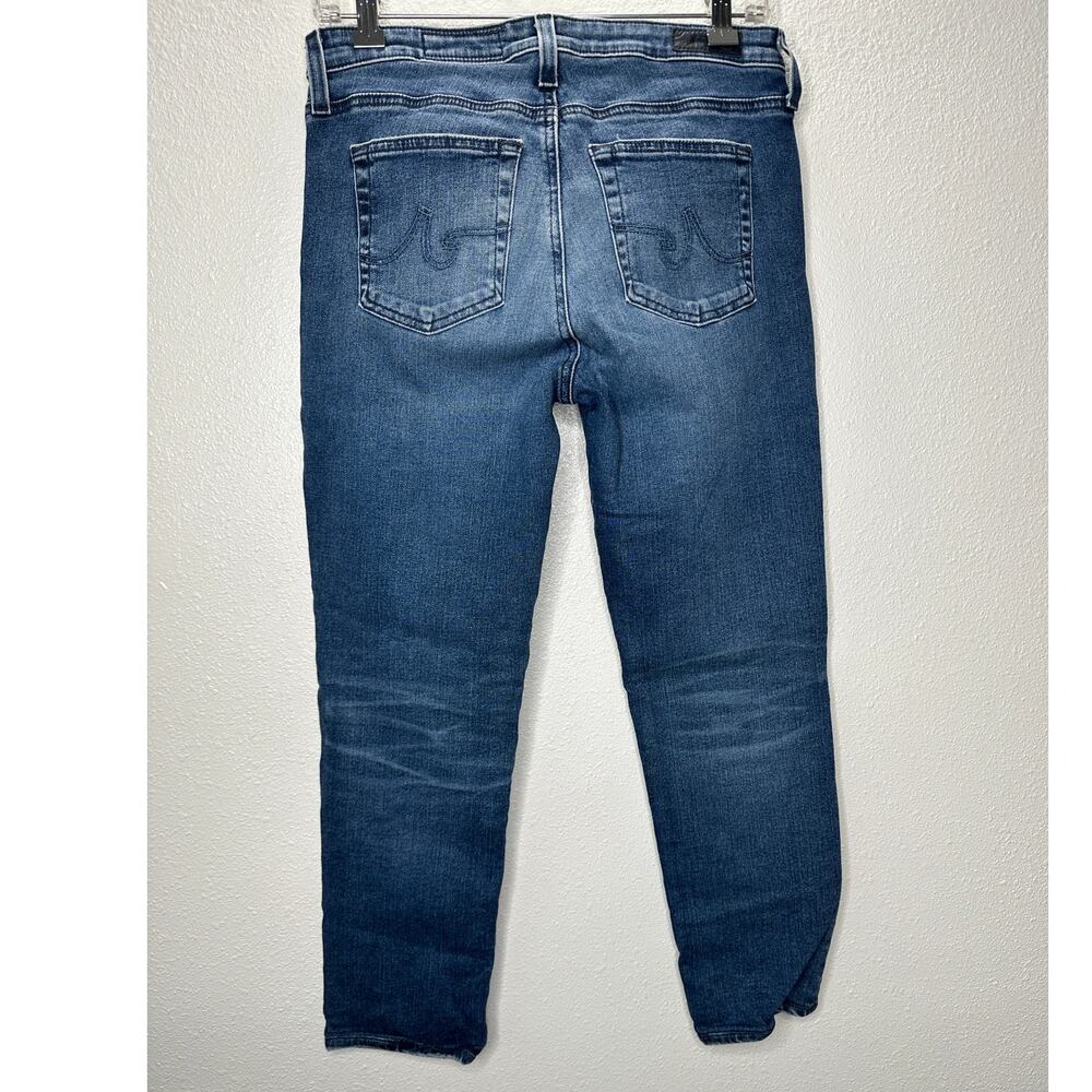 AG Medium Wash Whiskered Raw Hem Harper Essential Straight Leg Jeans 29R - Picture 4 of 13